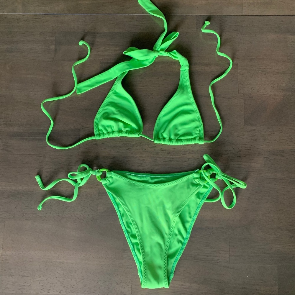 Pacsun | Green Ivy Ring Bikini by La Hearts - Neon Green